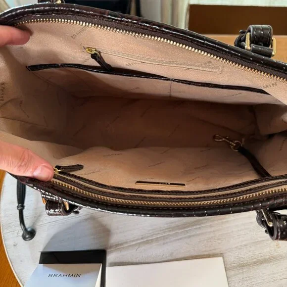 Brahmin‎ Medium Asher Cocoa Melbourne Leather Tote
